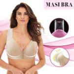 masi bra plus size front closure elastic push up comfort bra 28