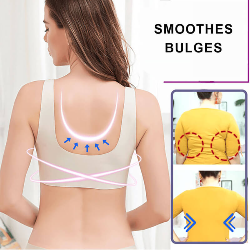 rosy lift plus size comfort extra elastic wireless support lace bra 6