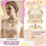 seamless 3d padded front buckle support bra 3