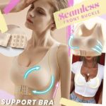 seamless 3d padded front buckle support bra 9
