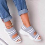 casual woven wedge comfy open toe sandals 9