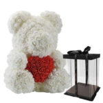 rose bear with gift box 7