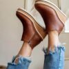 new arrival women s premium solid wedge ankle boo 16