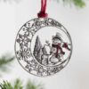 solid pewter christmas tree ornament 12