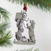 solid pewter christmas tree ornament 14