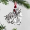 solid pewter christmas tree ornament 2