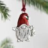 solid pewter christmas tree ornament 3