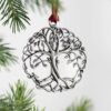 solid pewter christmas tree ornament 5