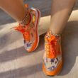 cosypairs personalized graffiti stitching orange sneakers 1
