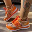 cosypairs personalized graffiti stitching orange sneakers 2