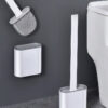 silicone toilet brush wall mount toilet cleaning brush 1