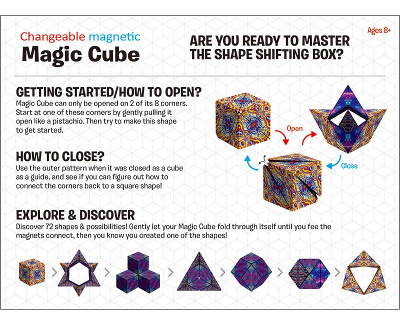 CHANGEABLE MAGNETIC MAGIC CUBE