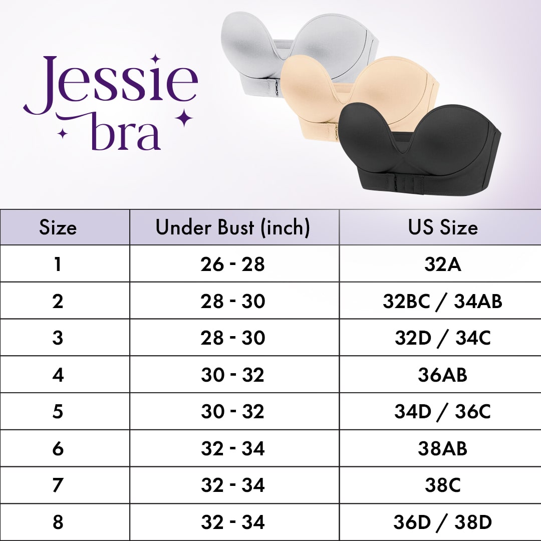 Jessie Bra - Wireless Strapless Push Up Bra
