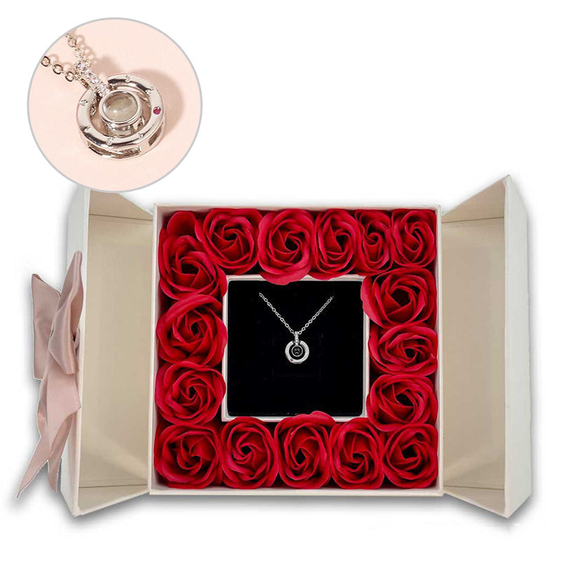 morshiny 16 soap roses jewelry box with necklacejakj7