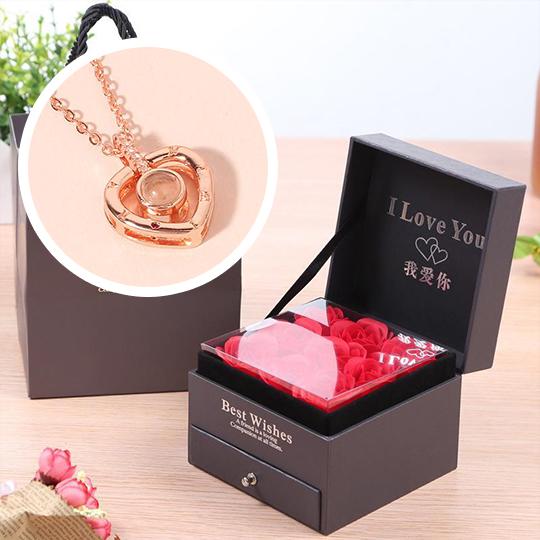 morshiny i love you rose box with necklacefyevq