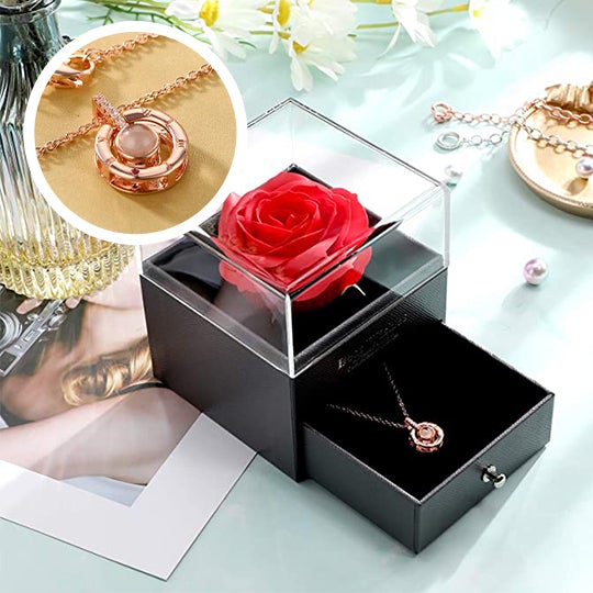 morshiny i love you rose box with necklacekhpst