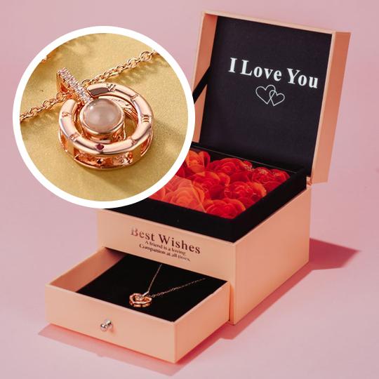 morshiny i love you rose box with necklaceq3wew
