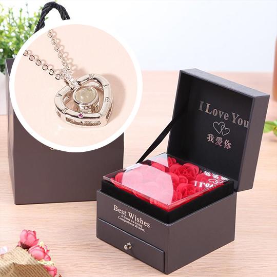 morshiny i love you rose box with necklaces3t9i