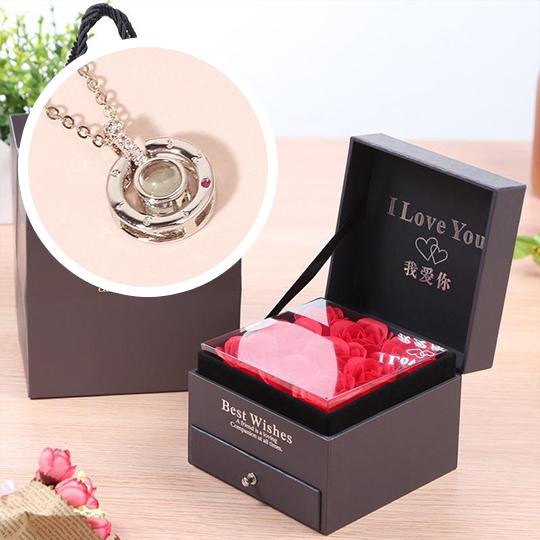 morshiny i love you rose box with necklacezevqy