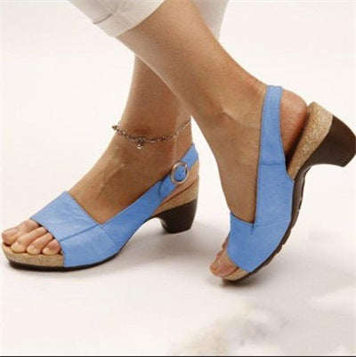 sursell womens elegant low chunky heel comfy sandalshc79c