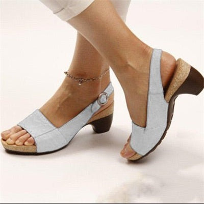 sursell womens elegant low chunky heel comfy sandalspszja