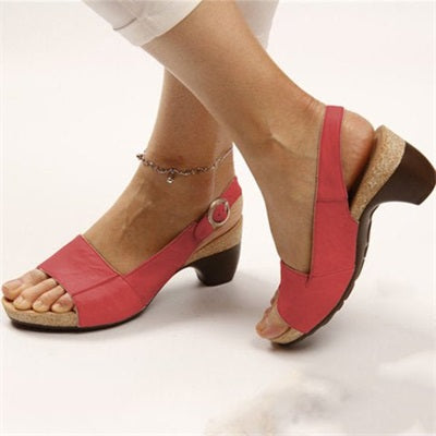 sursell womens elegant low chunky heel comfy sandalst5osc