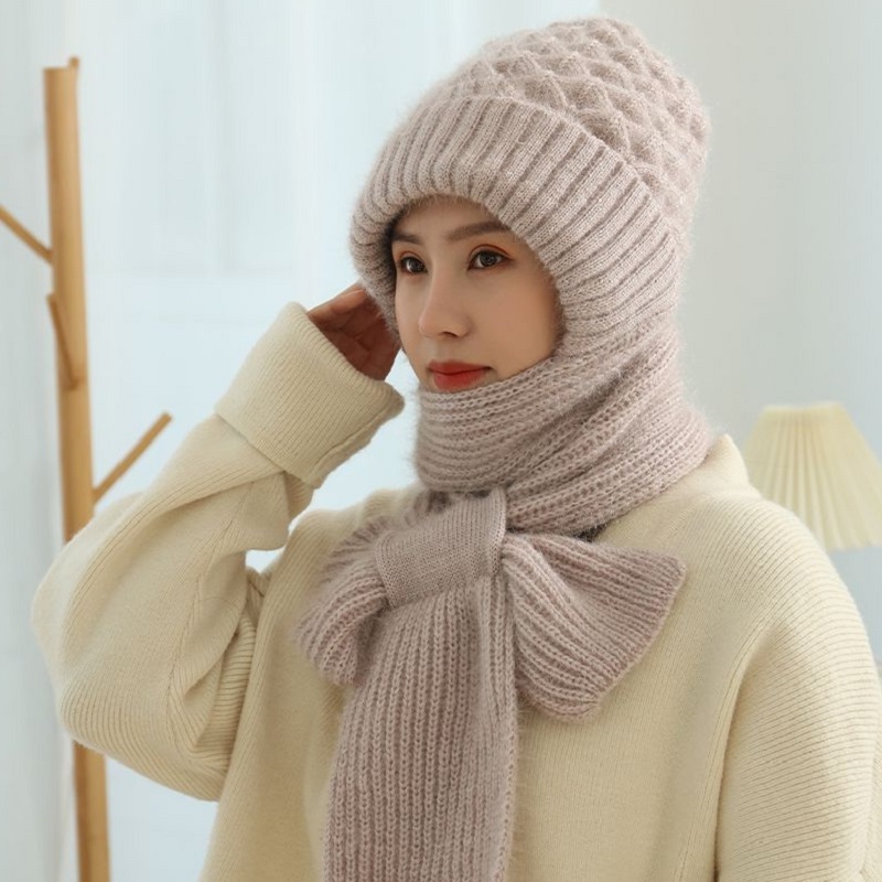 integrated ear protection windproof cap scarf 9ngnz