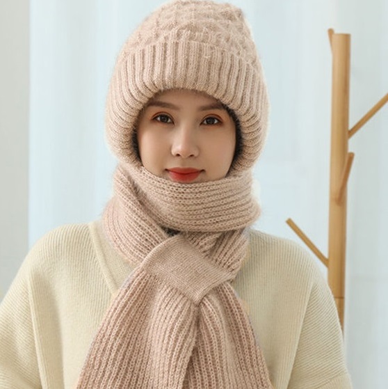 integrated ear protection windproof cap scarf kjlwt